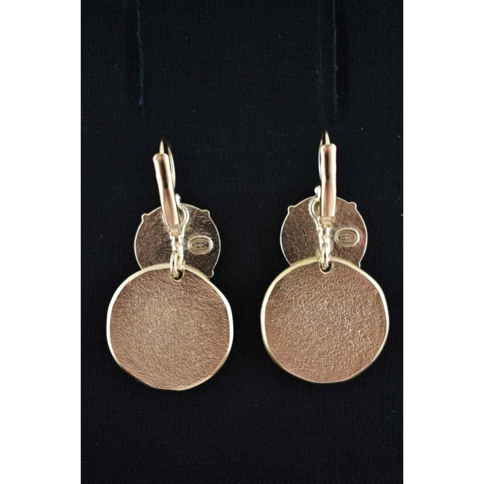 Chanel Chanel Gold Logo Circle Dangle Drop Statement Hoop Earrings Size ONE SIZE - 8 Thumbnail