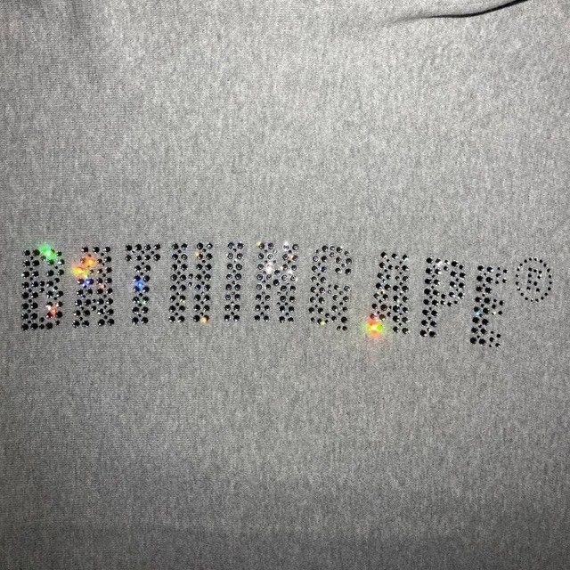 Bape × Nigo × Swarovski Swarovski BAPE logo pullover hoodie a bathing ape NIGO Size US M / EU 48-50 / 2 - 4 Thumbnail
