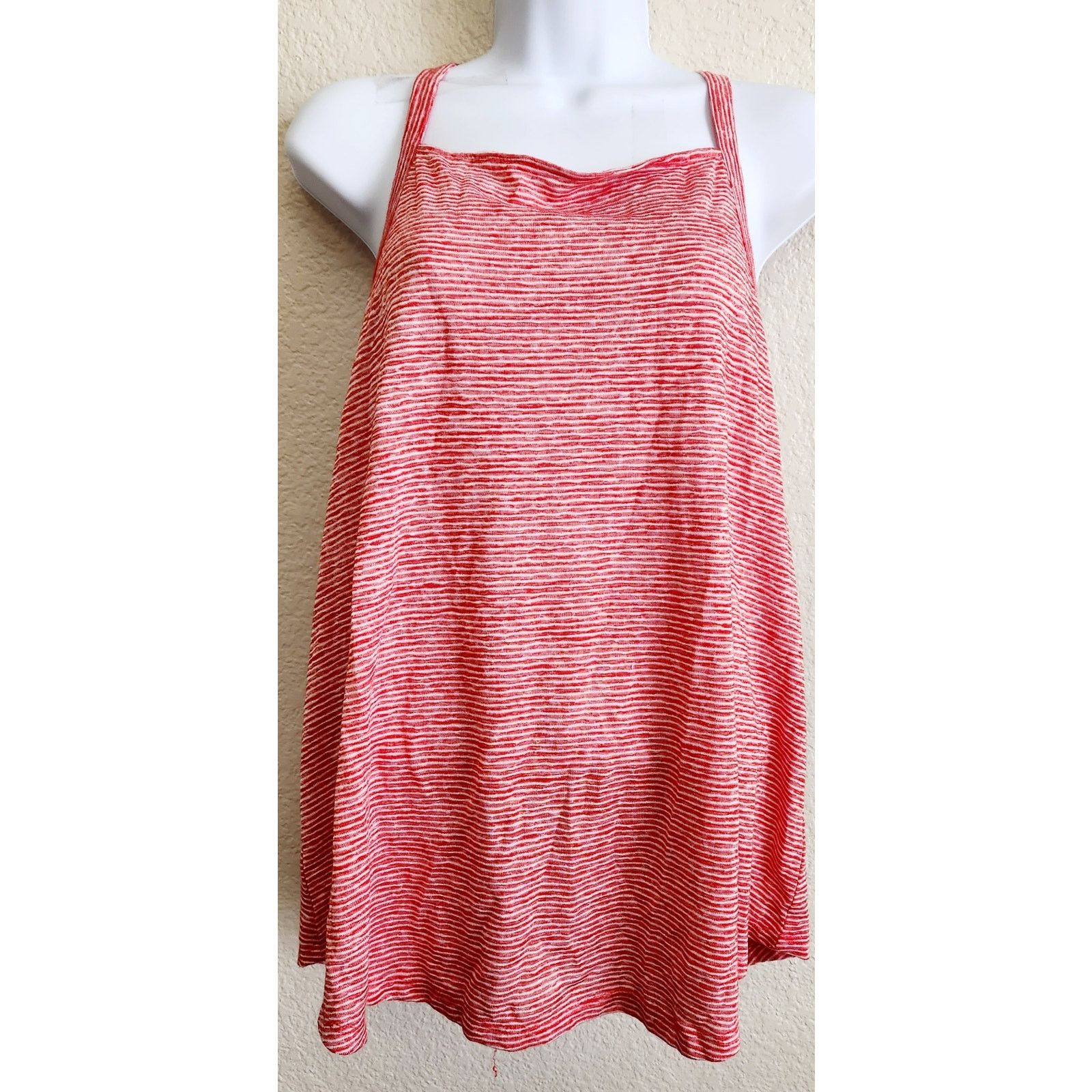 Loft Loft Red White Striped Racerback Tank Top XL Lightweight Size XL / US 12-14 / IT 48-50 - 1 Thumbnail