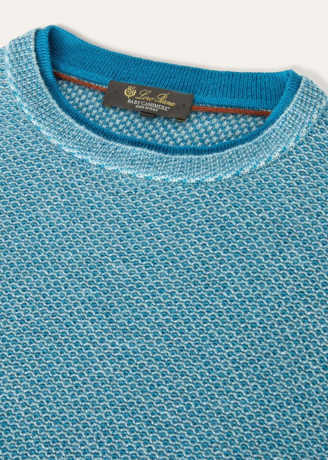 Loro Piana o1srvl11e1224 Varallo Crewneck Sweater in Blue Size US L / EU 52-54 / 3 - 2 Thumbnail