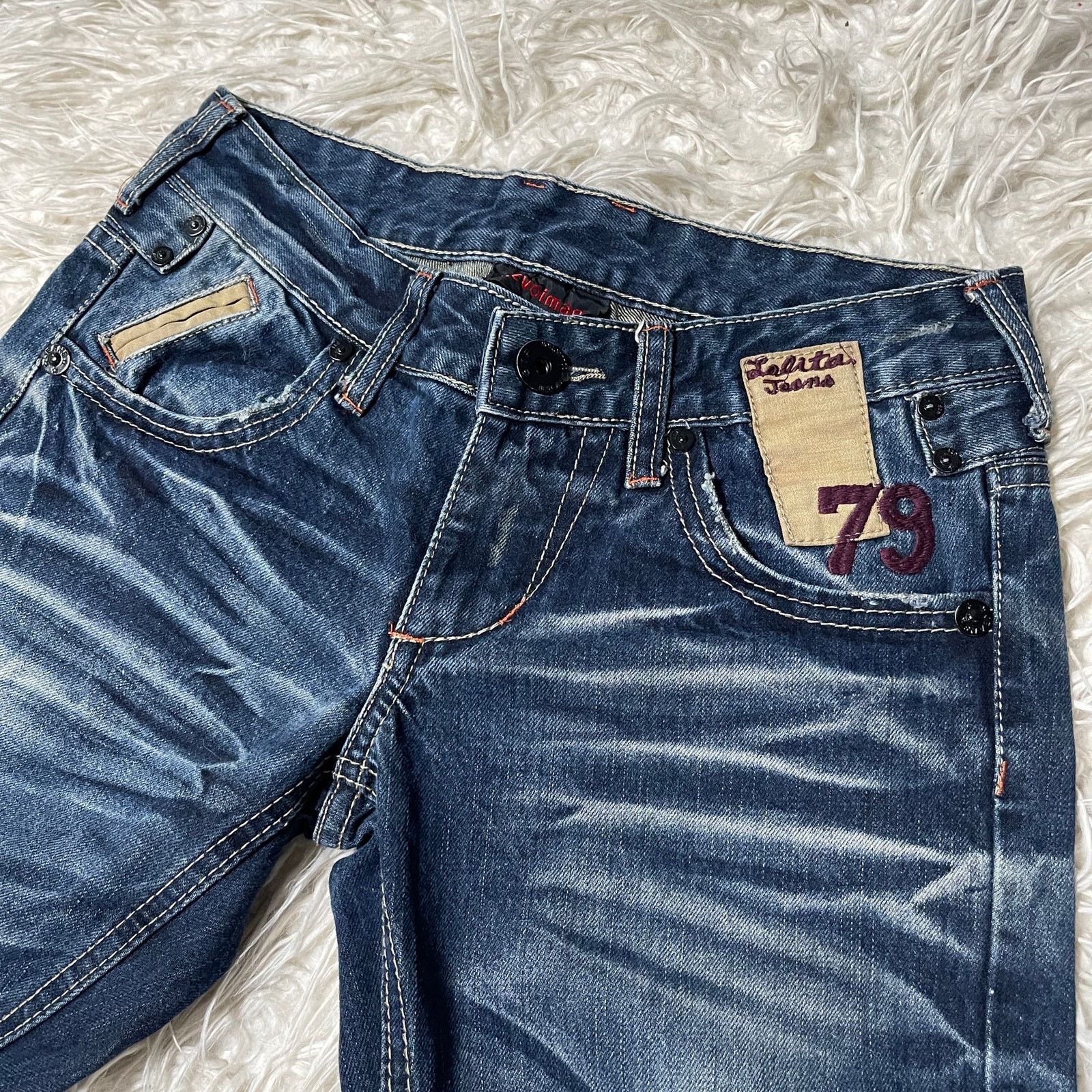 If Six Was Nine Vintage Faded Wash Japanese Brand Low-rise Denim Jeans Blue Size 28" / US 6 / IT 42 - 1 Thumbnail