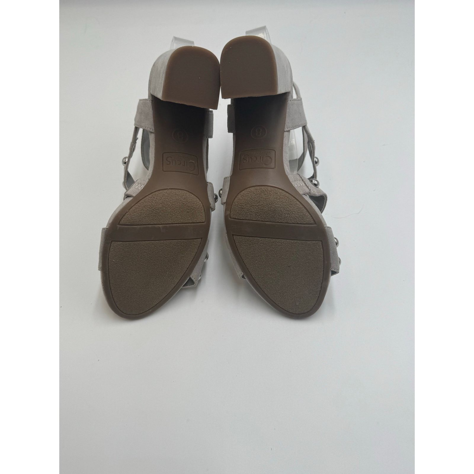 Sam Edelman Circus by Sam Edelman Gray Ankle Strap Studded Heels Size 8 Size US 8 / IT 38 - 11 Thumbnail