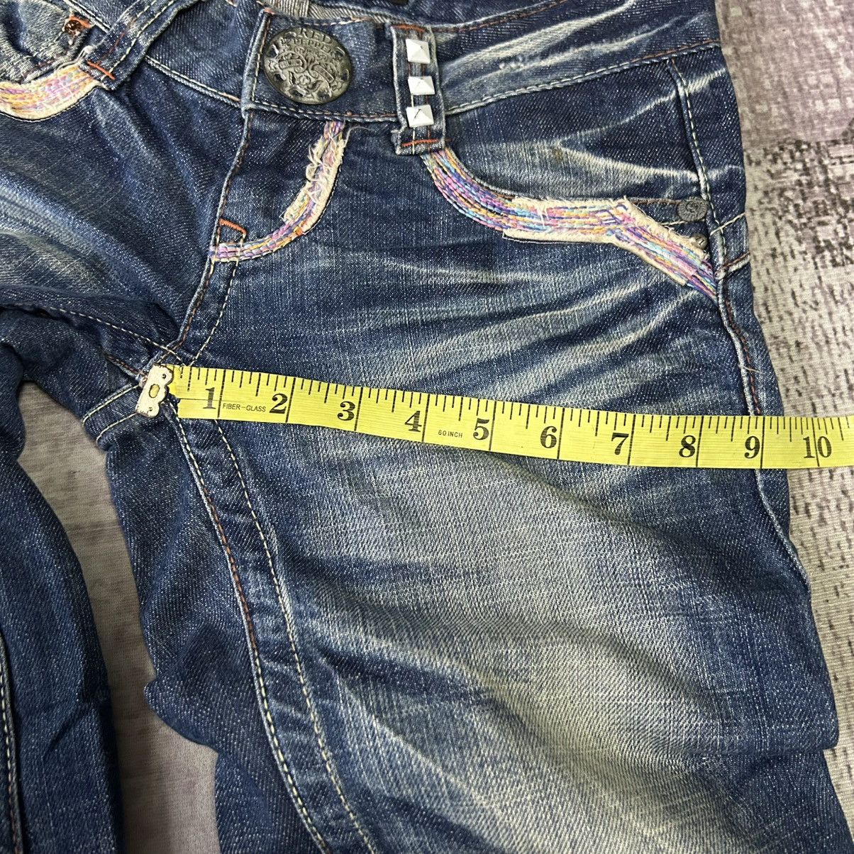 Ed Hardy Y2K Red Pepper Washed Flared Jeans Size 28" / US 6 / IT 42 - 18 Thumbnail