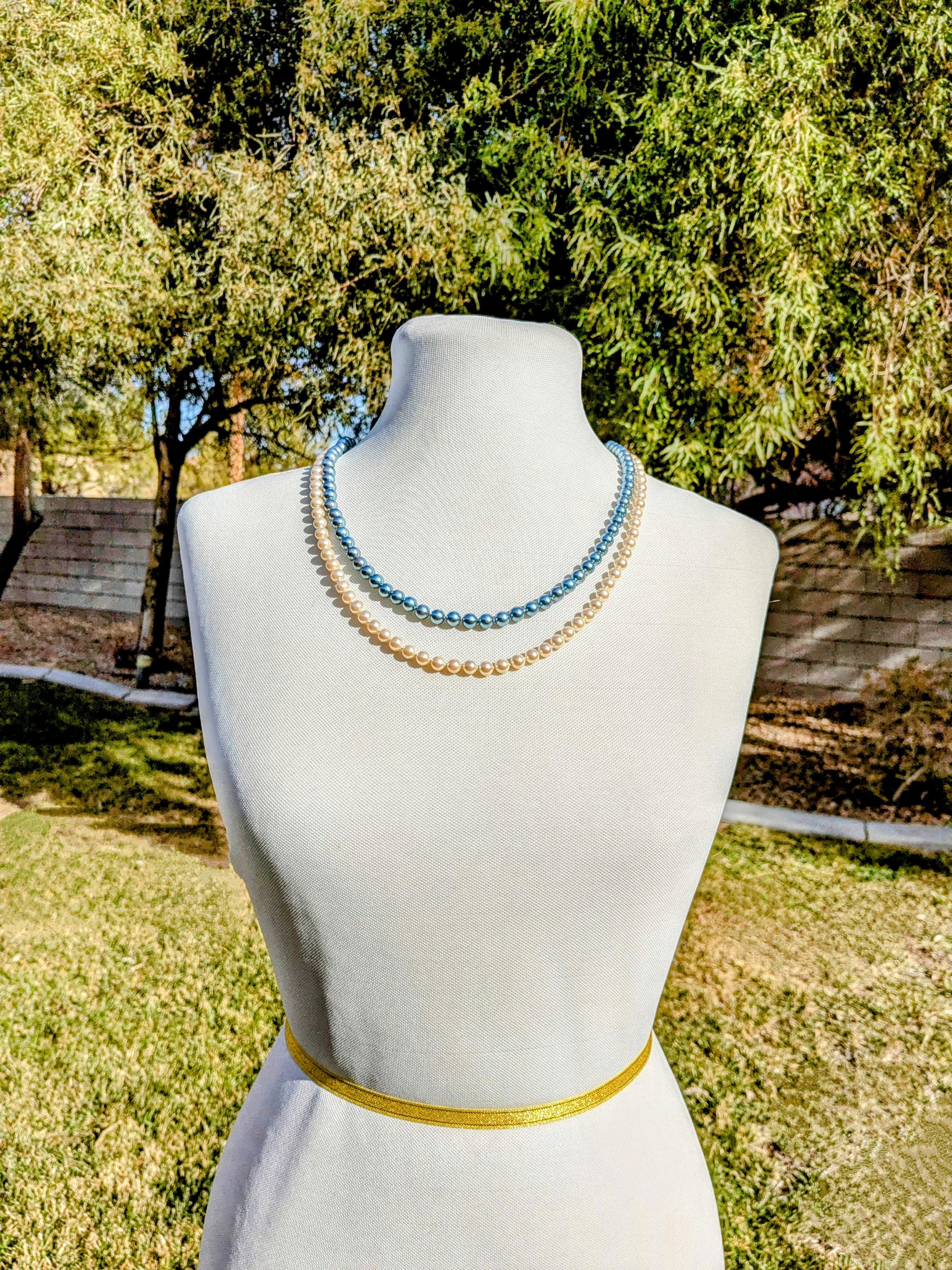 Vintage G Silver Filigree Clasp Hand Knotted Pearl 2-Necklace Set Size ONE SIZE - 1 Thumbnail