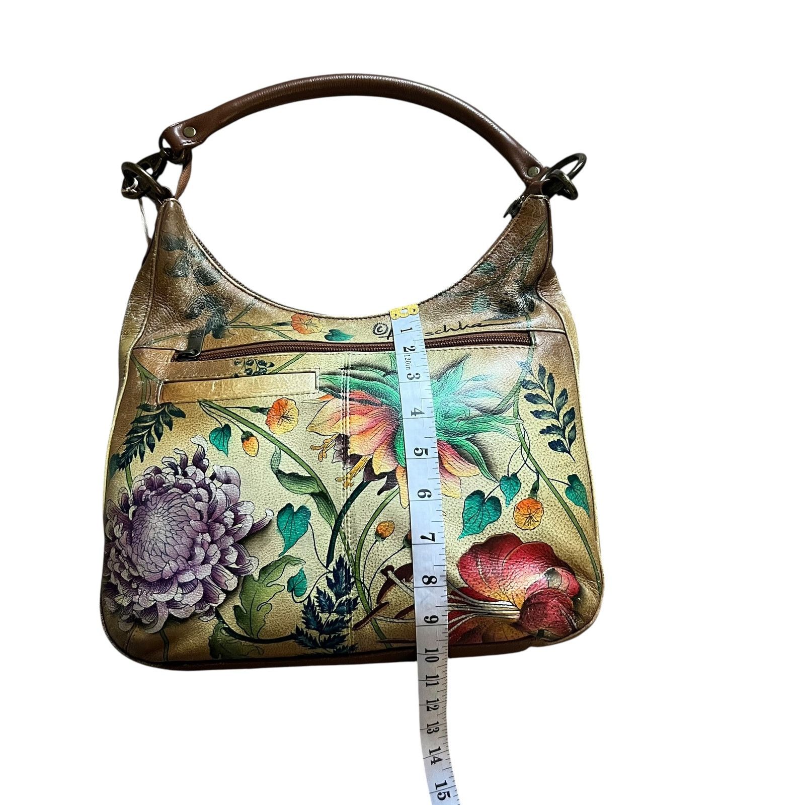 Designer NWT Anuschka Slim Hobo Bag Size ONE SIZE - 7 Thumbnail