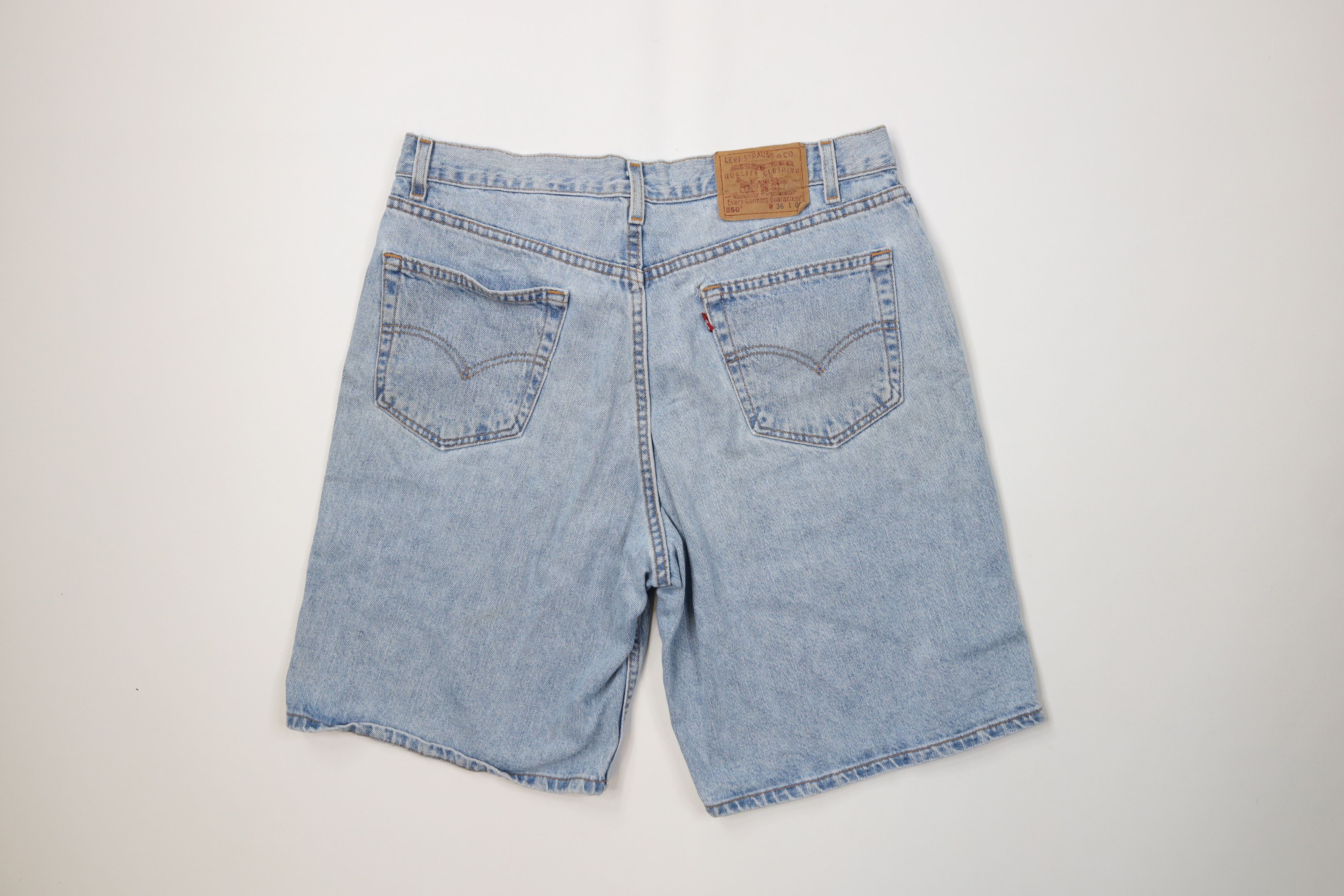 Levi's Vintage Y2K 2000 Levis 550 Relaxed Fit Denim Jean Shorts USA Size US 36 / EU 52 - 10 Thumbnail