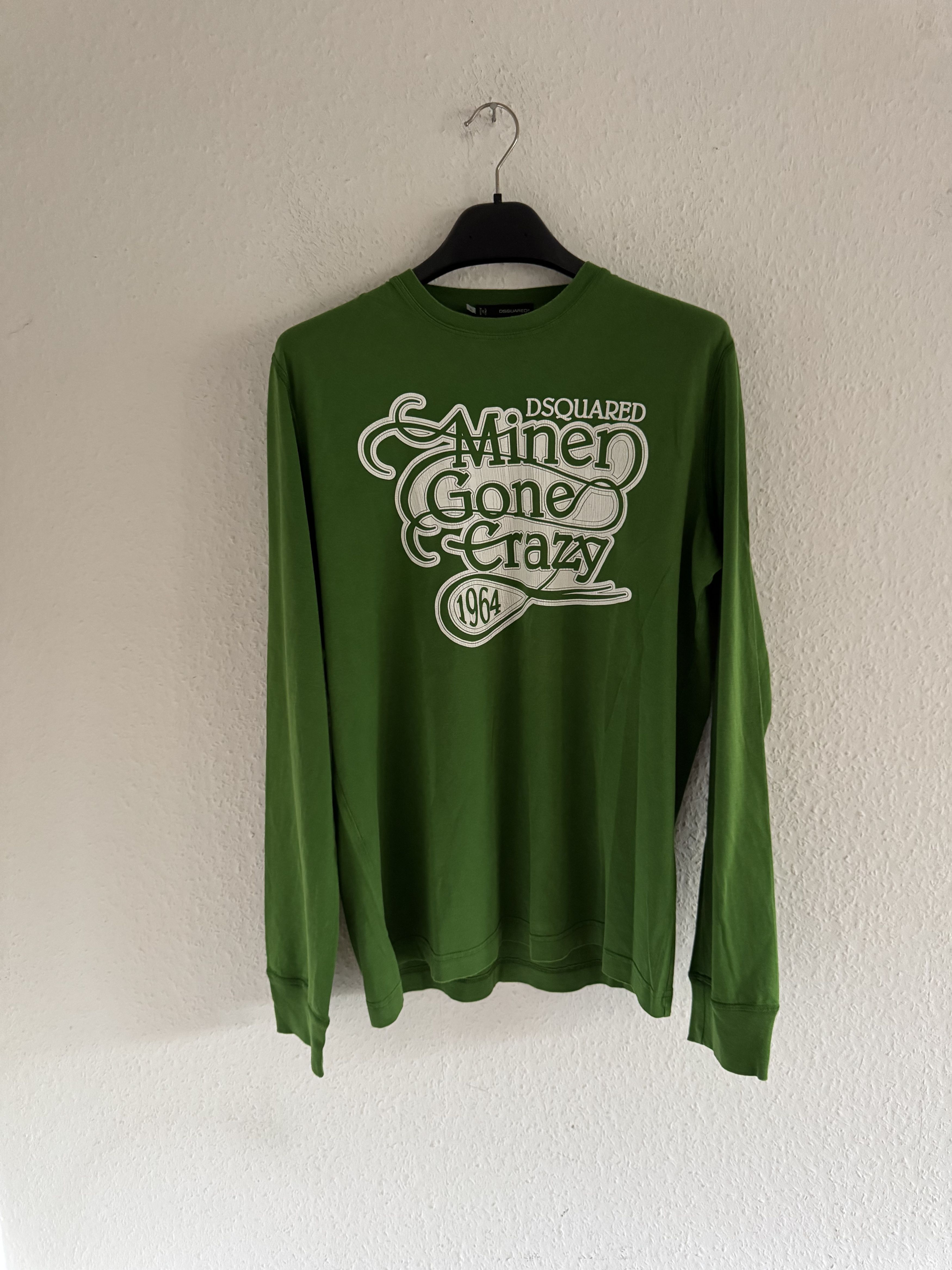 Dsquared2 Miner Gone Crazy Long Sleeve T-Shirt Size US XL / EU 56 / 4 - 1 Thumbnail