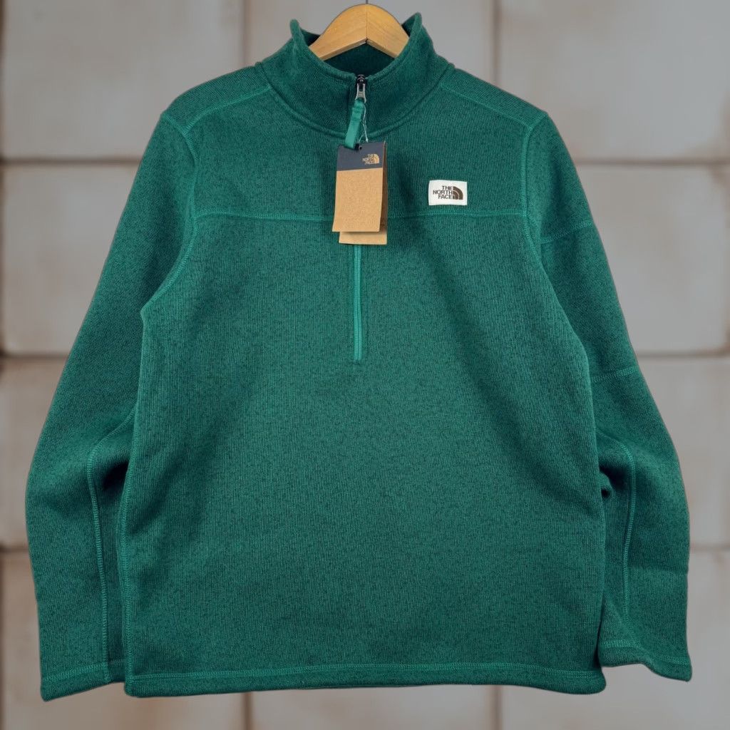 The North Face NEW The North Face Mens Medium Green Gordon Lyons 1/4 Zip Sweater Fleece Size US M / EU 48-50 / 2 - 1 Thumbnail