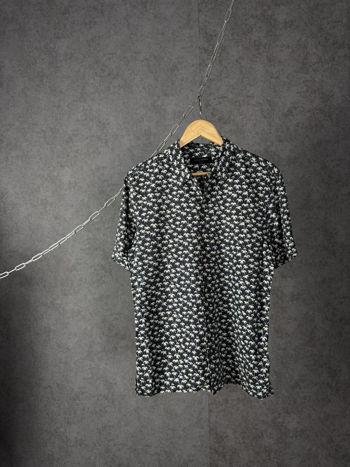 Allsaints Hawaiian art monogram shirt