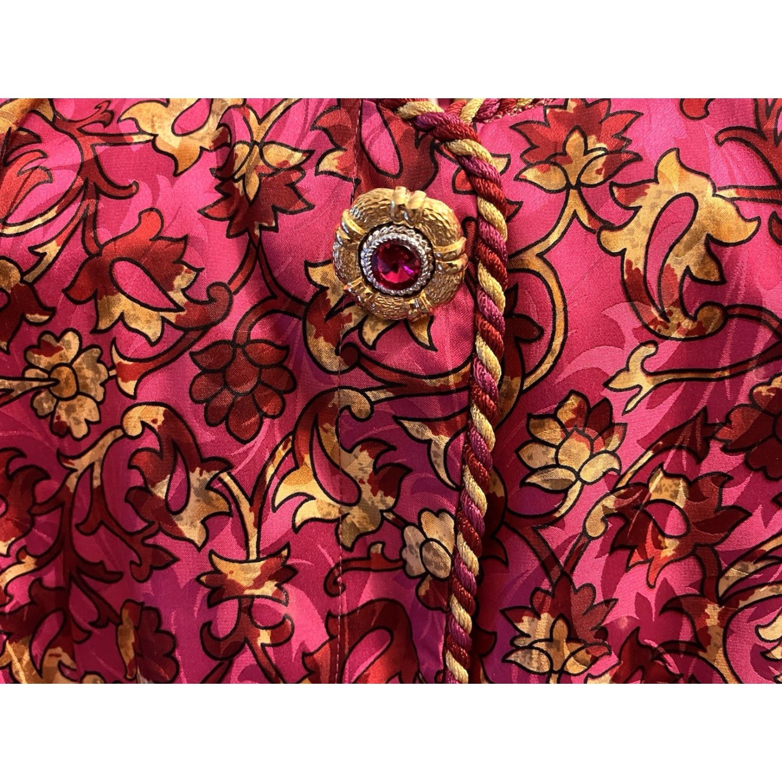 Vintage VINTAGE Anne Crimmins for Umi Collections Silk Skirt Suit 10 Pink Floral Paisley Size 32" / US 10 / IT 46 - 5 Thumbnail