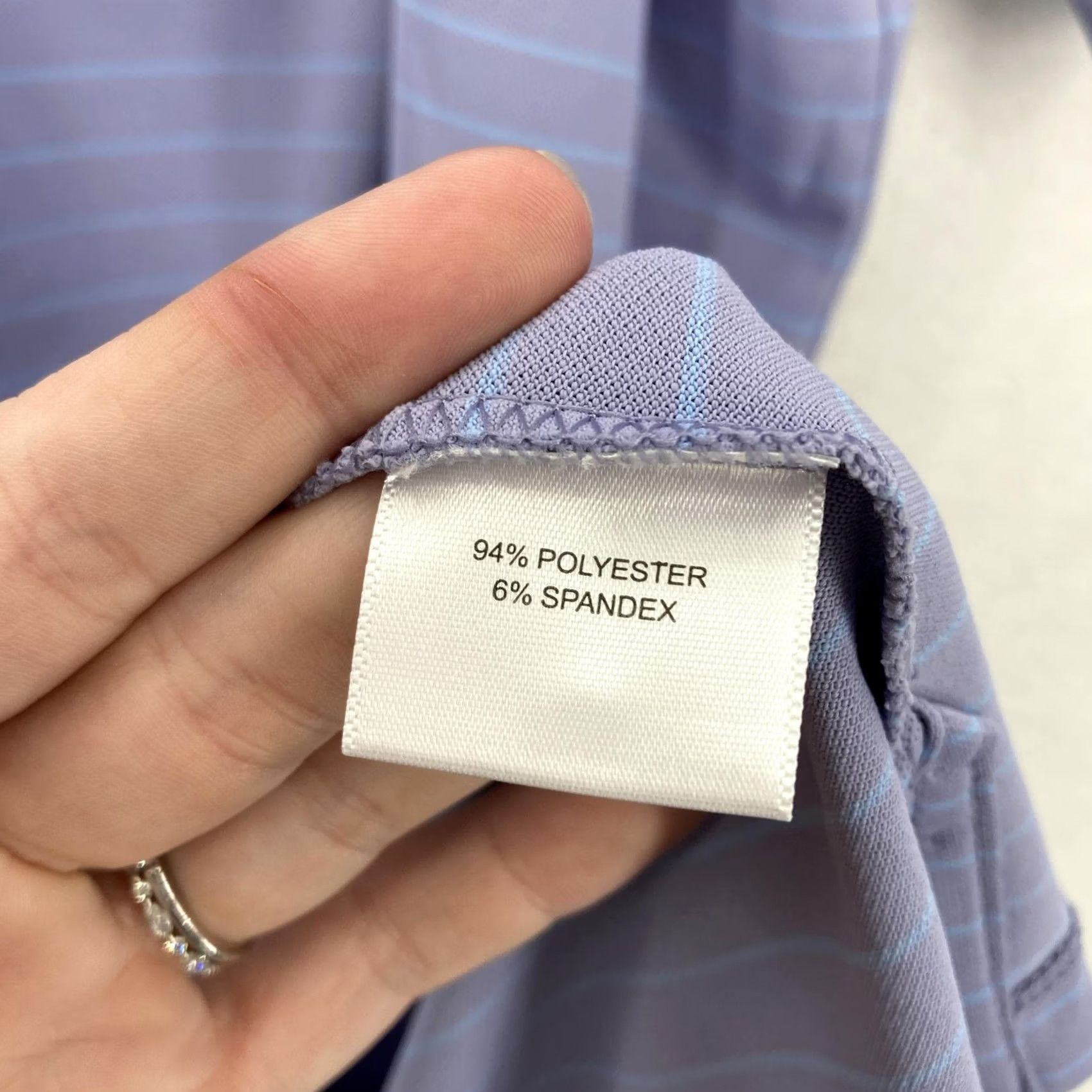 Peter Millar Peter Millar Polo Shirt Mens 2XL Purple Striped Performance Golf Short Sleeve Size US XXL / EU 58 / 5 - 5 Thumbnail