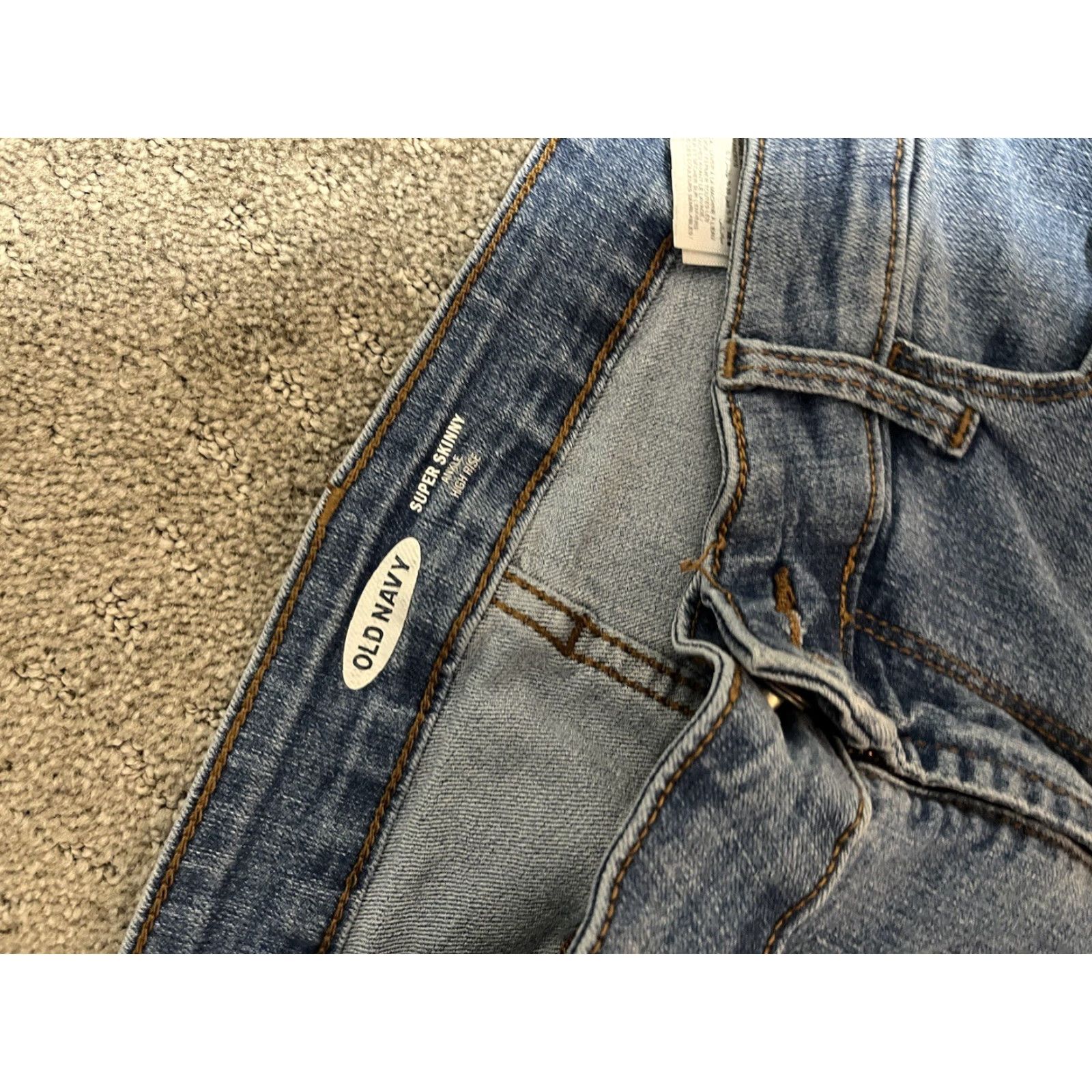 Old Navy Old Navy Jeans Skinny Mid Rise Women's 12 Short Stretch Blue Denim Cotton Polyester Spandex Regular 29.5 Inseam Size 34" / US 12 / IT 48 - 5 Thumbnail