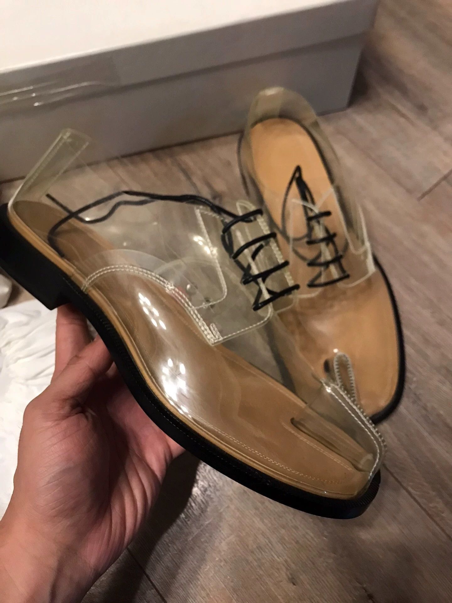 Maison Margiela Maison Margiela Tabi Clear Toe Derby EU43 Size US 10 / EU 43 - 1 Thumbnail