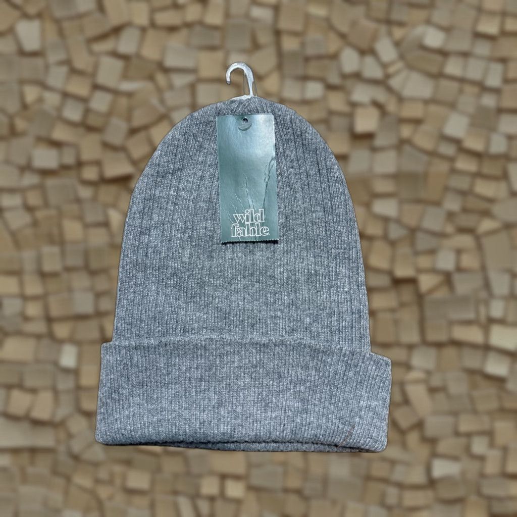 Vintage Wild Fable Hats Winter Cap Gray One Size New with Tag Beanie Womens Knit Polyester Stretch Modern Casual Adjustable Boy? Size ONE SIZE - 1 Thumbnail