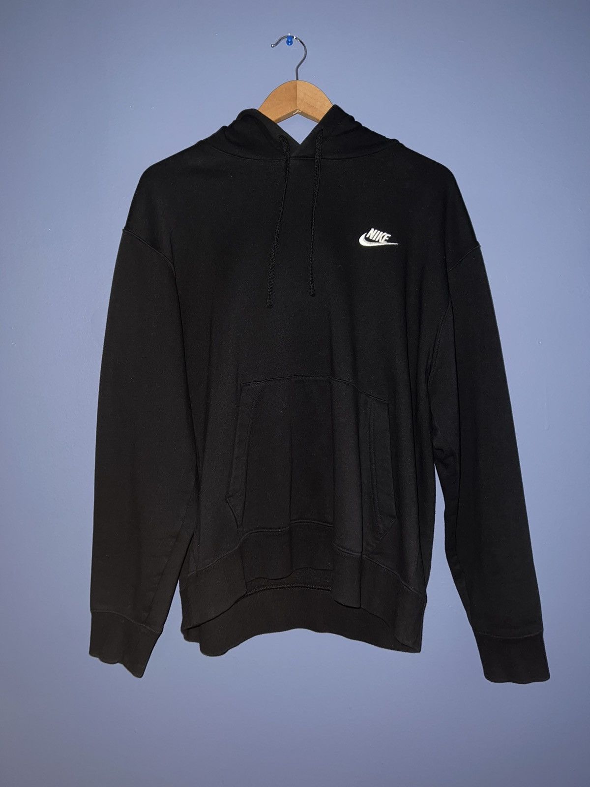 nike logo hoodie black