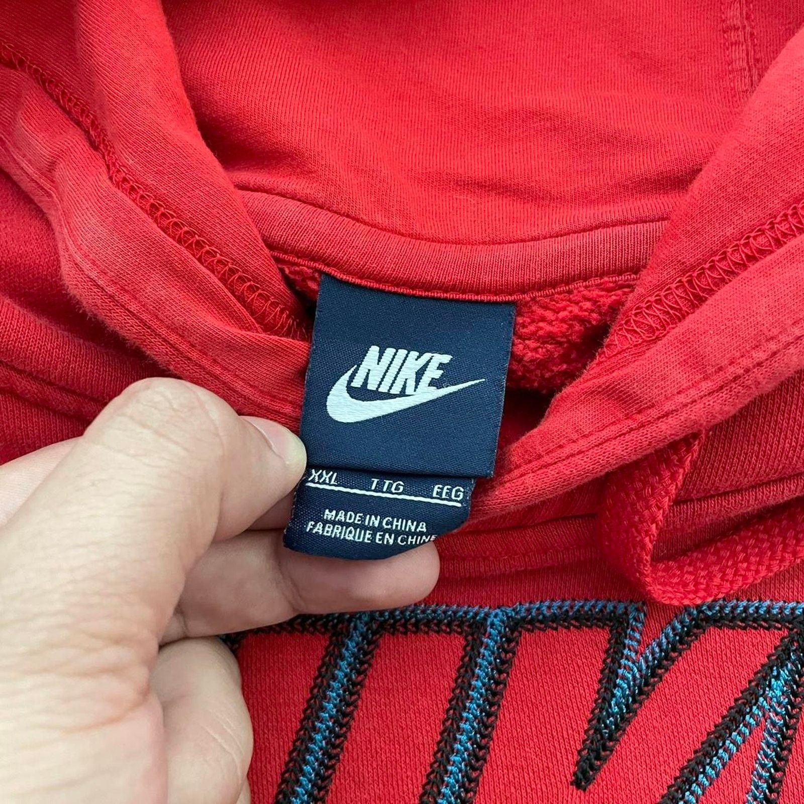 Nike Nike Red Distressed Hoodie Size US XXL / EU 58 / 5 - 4 Thumbnail