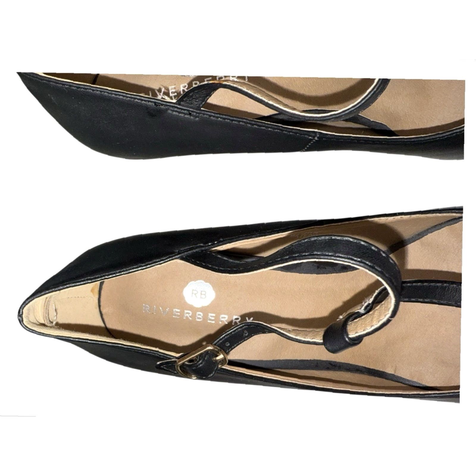 Vintage Riverberry Black Womens Pumps Stiletto Heels Size 8.5 Pump Womens Black 8.5 Riverberry Size US 9 / IT 39 - 6 Thumbnail