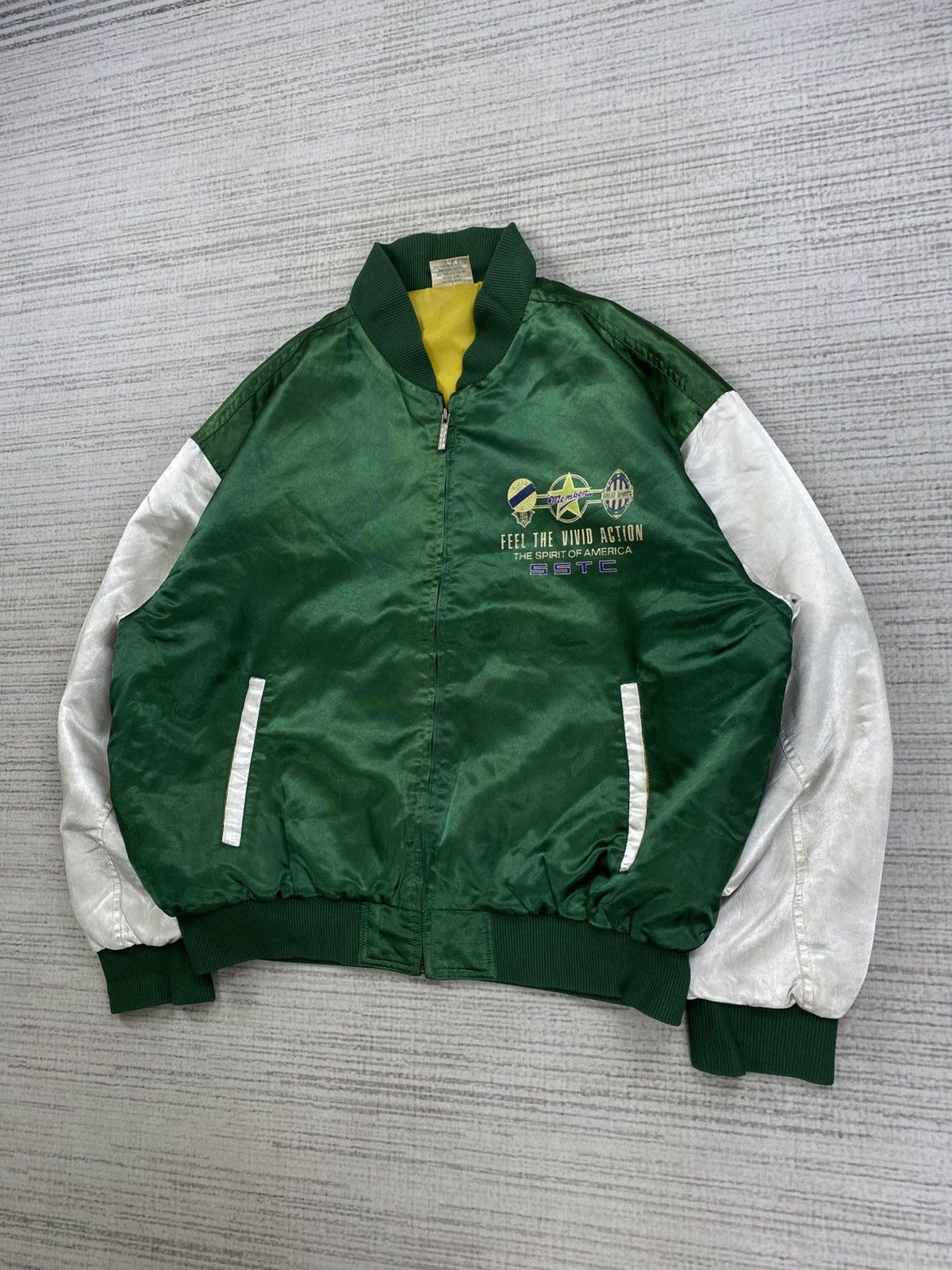 Japanese Brand × Vintage Vintage SSTC Real Athletic Fullzip Bombers Jacket Size US L / EU 52-54 / 3 - 4 Thumbnail
