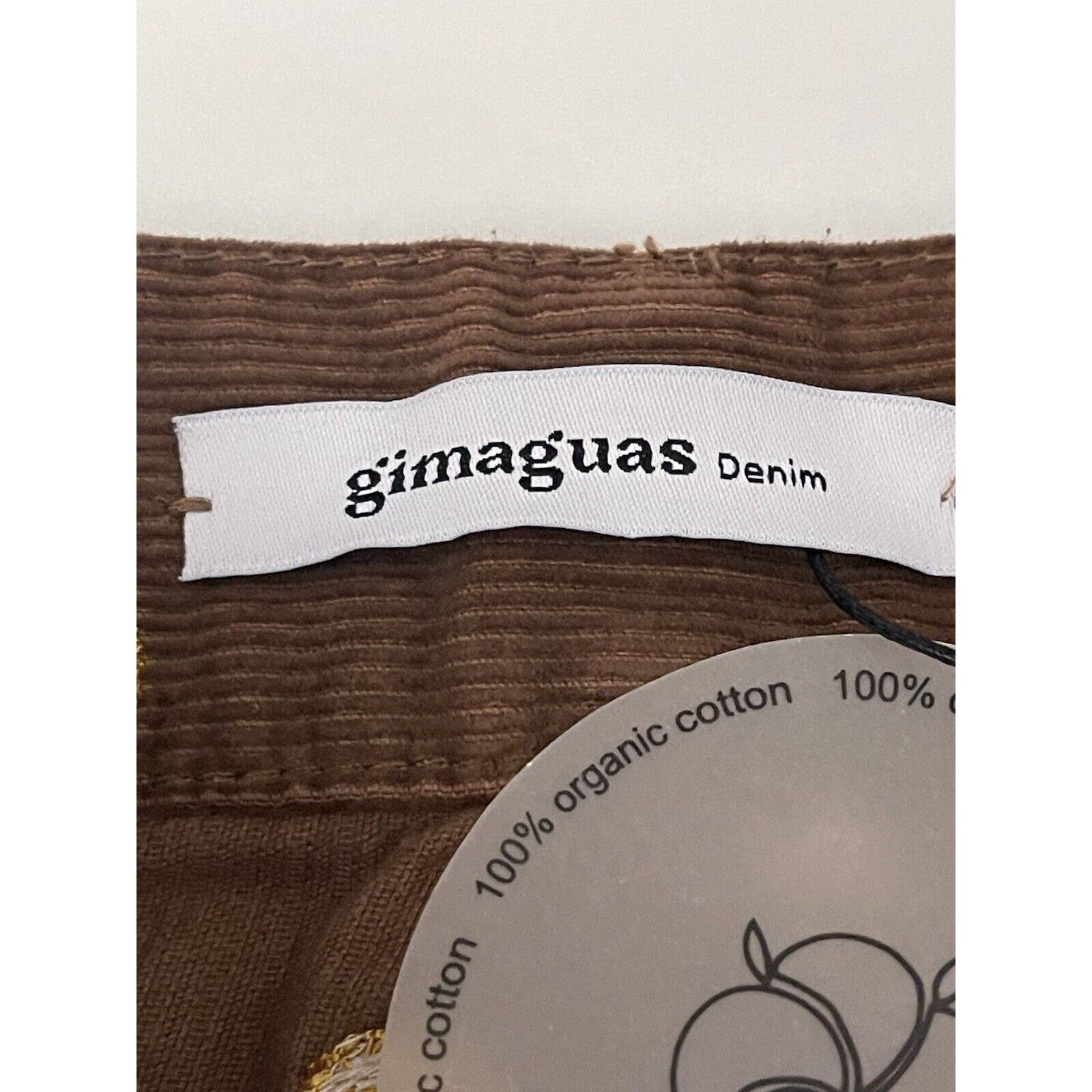 Gimaguas Gimaguas Corduroy Womens Pants 40 Eu 8 US Brown Embroidered Size 30" / US 8 / IT 44 - 6 Thumbnail