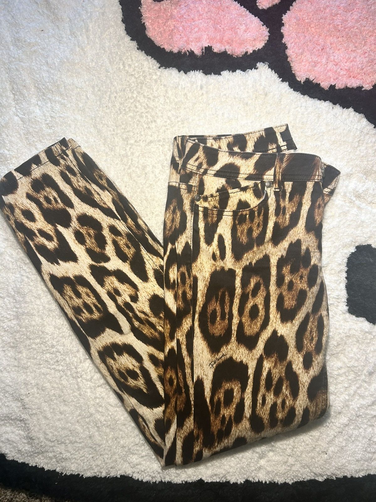 Just Cavalli Just Cavalli Leopard Print Pants Size 29" - 2 Thumbnail