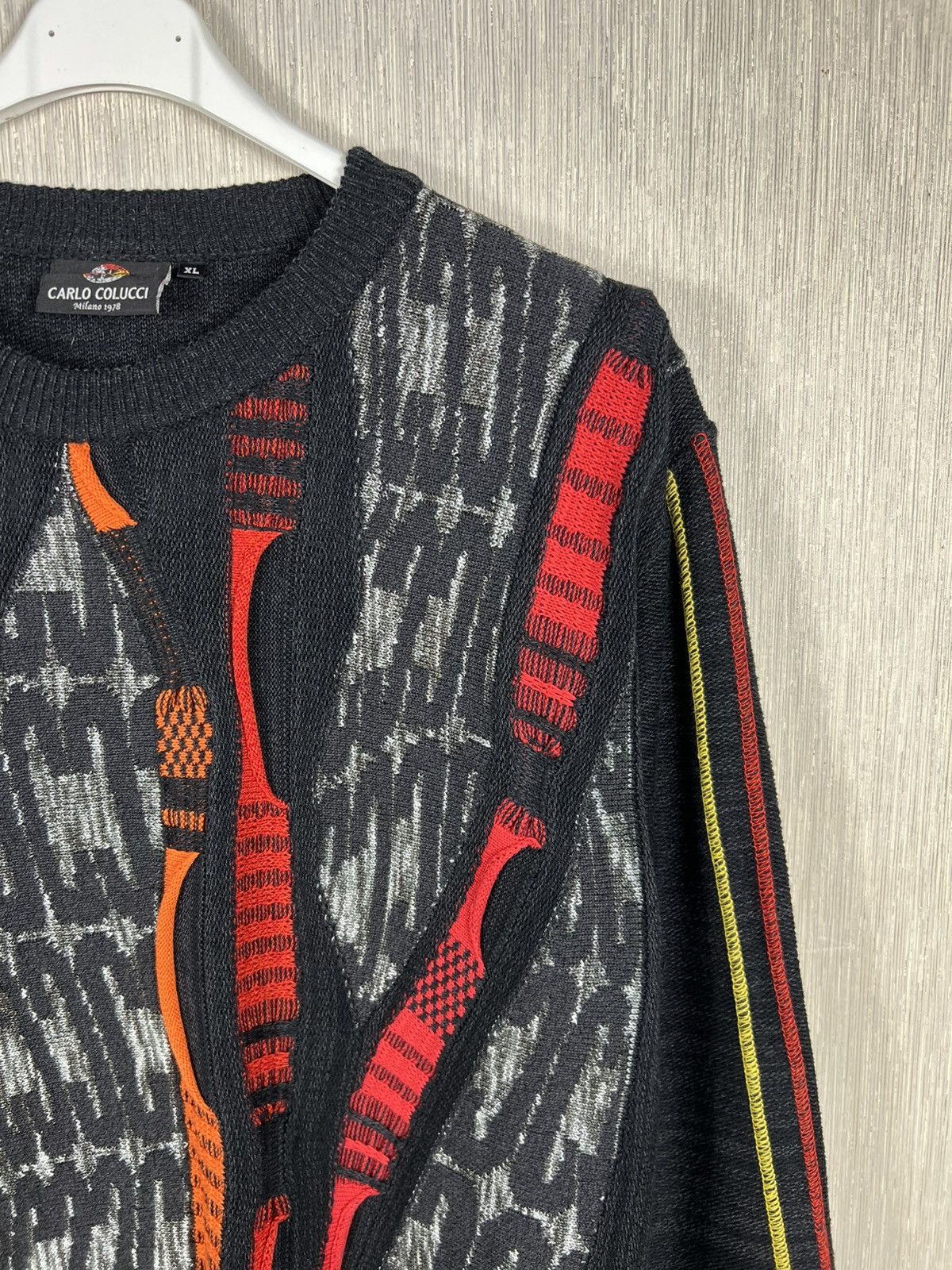 Carlo Colucci Vintage Carlo Colucci coogi 3D patterned monogram sweater Size US XL / EU 56 / 4 - 3 Thumbnail
