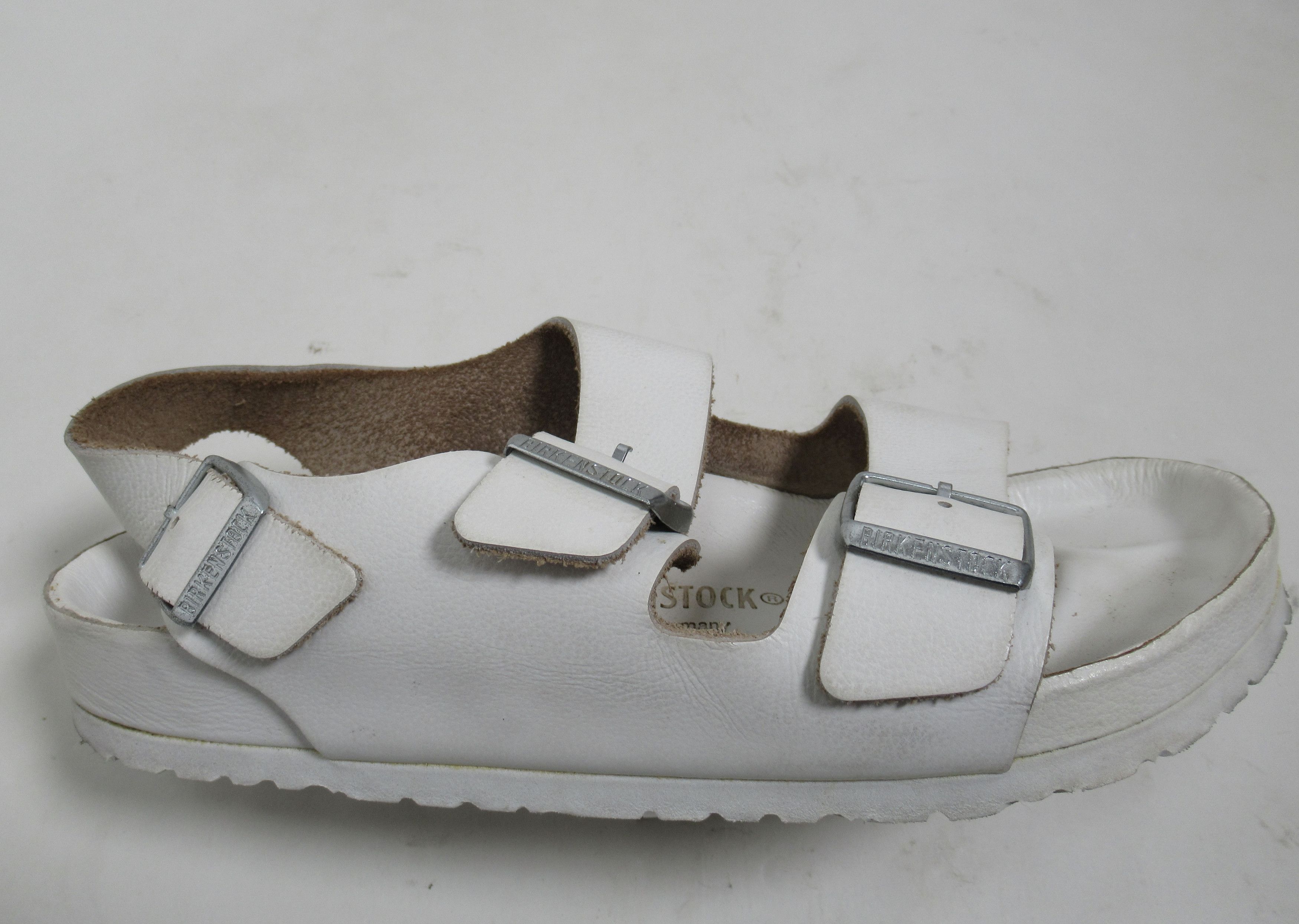 Birkenstock Birkenstock Milano Buckle Leather Sandals White 9 US M Size US 9 / EU 42 - 5 Thumbnail
