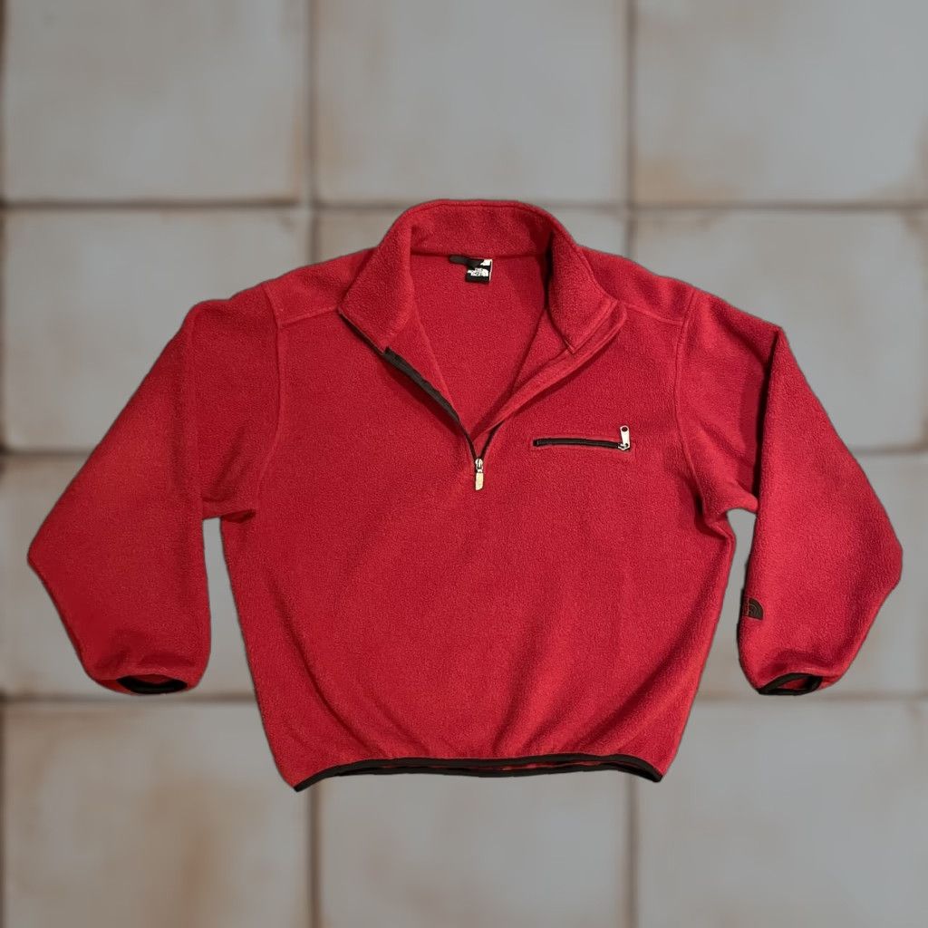 The North Face VINTAGE The North Face Mens XL Red 90s Fleece Half Zip Pullover Outdoor Hiking Casual Shirt Size US XL / EU 56 / 4 - 1 Thumbnail