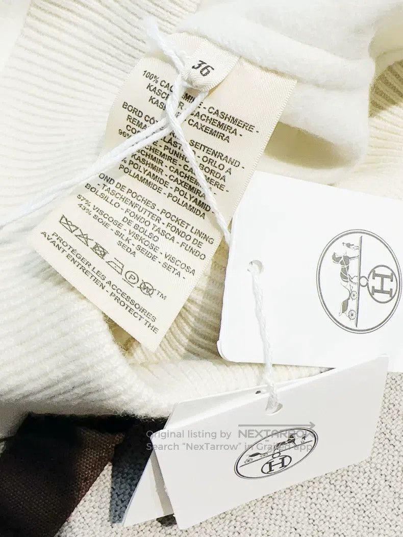 Hermes Hermes 25 Fall/Winter White Cashmere Vest Jacket Size XS / US 0-2 / IT 36-38 - 7 Thumbnail