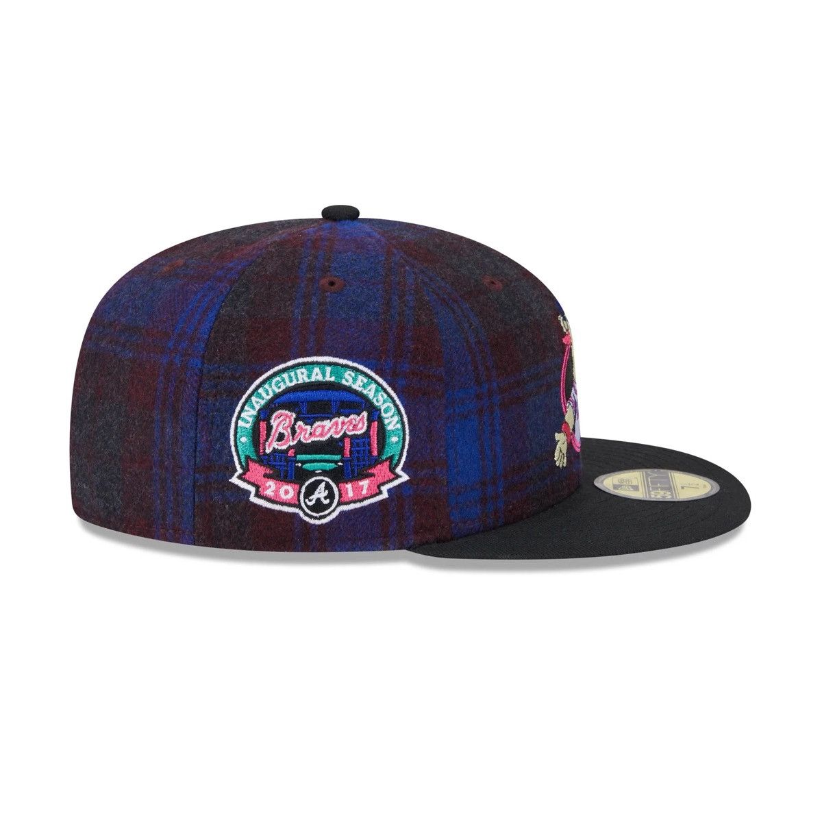 New Era Atlanta Braves Mascot Plaid Inaugural Season 2017 Patch Size ONE SIZE - 2 Thumbnail