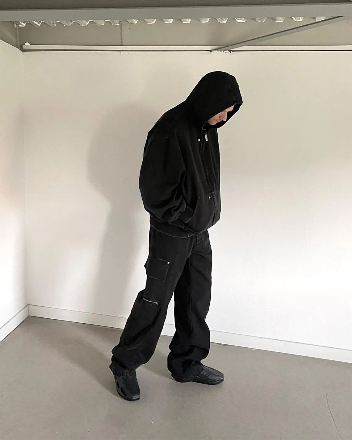 1017 ALYX 9SM × Alyx × MMW ALYX Skater Cargo Canvas Wide-Leg Pants in Washed Black Size US 30 / EU 46 - 3 Thumbnail