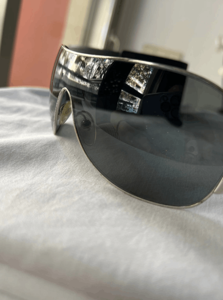 Prada PRADA Sunglasses Flame 2004 Star Mask Fire Chrome Silver Size ONE SIZE - 5 Thumbnail
