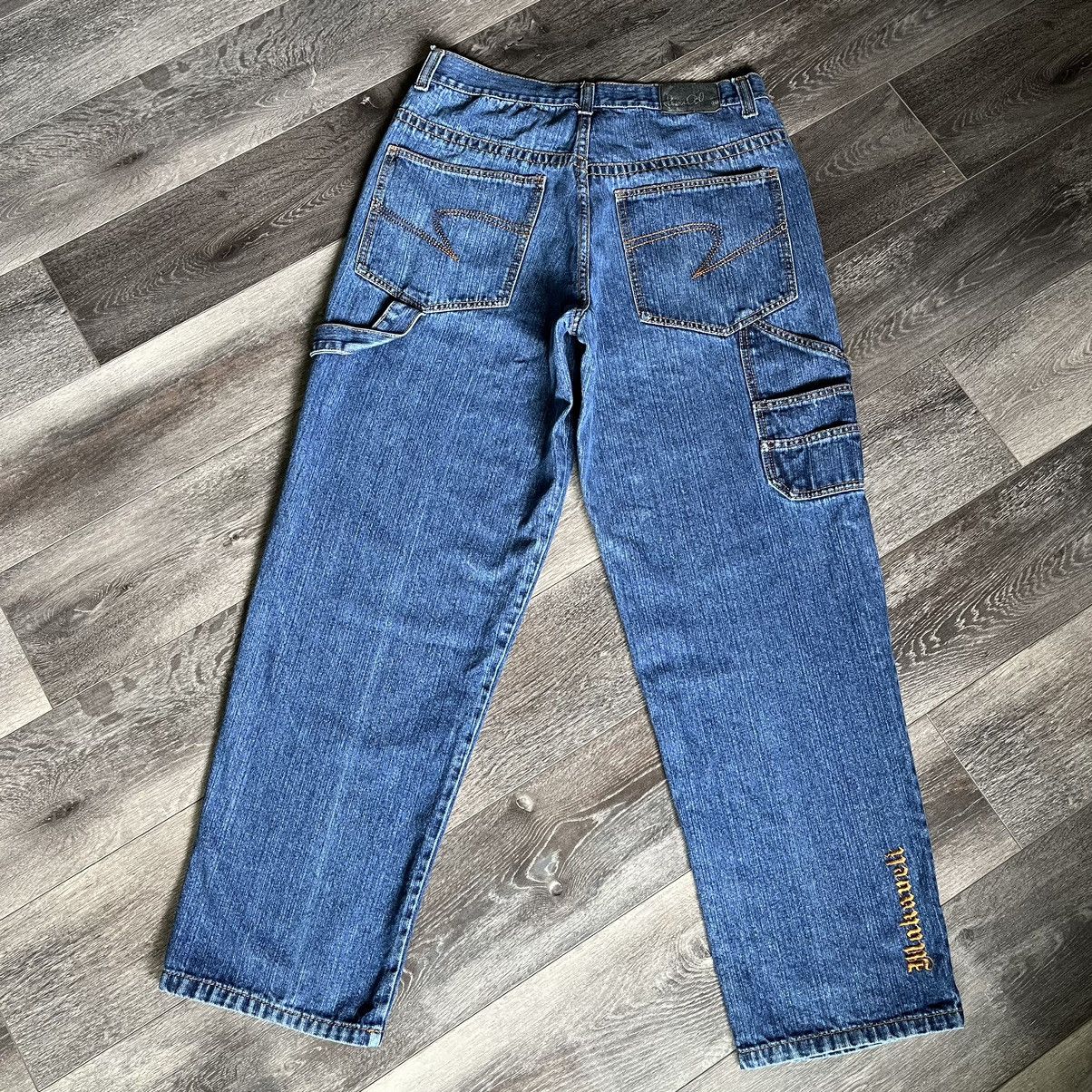 Makaveli Vintage 90s Makaveli Tupac Carpenter Baggy Denim Jeans 34x32 Size US 34 / EU 50 - 2 Thumbnail