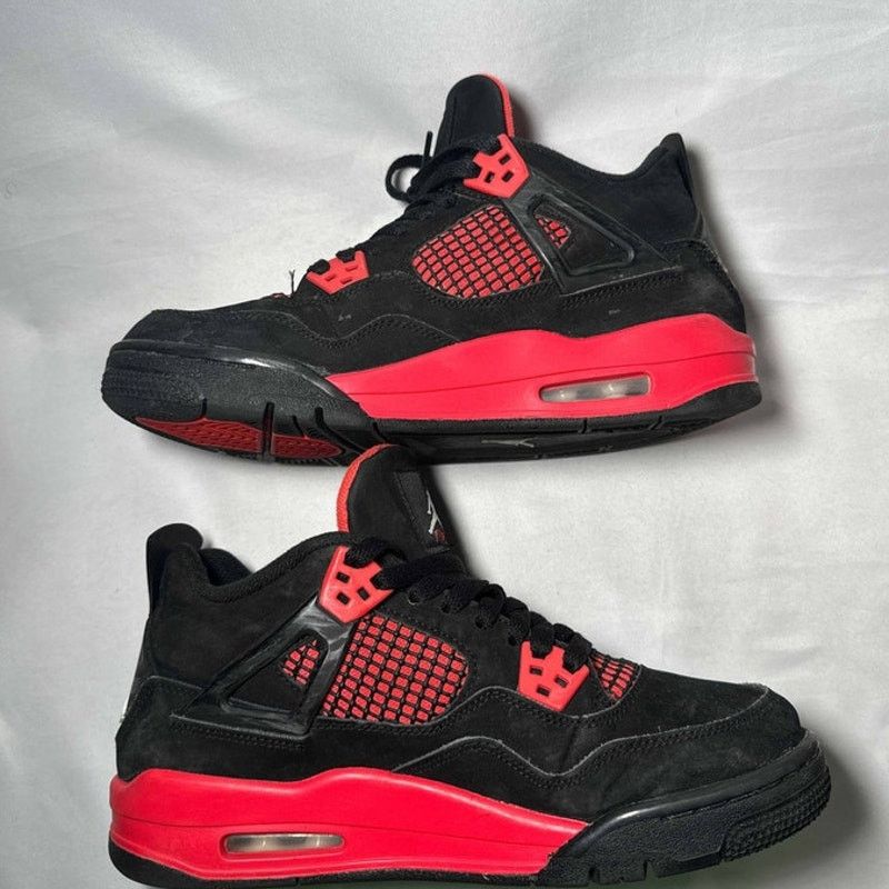 Jordan Brand × Nike Size 7 - Nike Air Jordan 4 Retro GS Red Thunder Men's Shoes Size US 7 / EU 40 - 3 Thumbnail