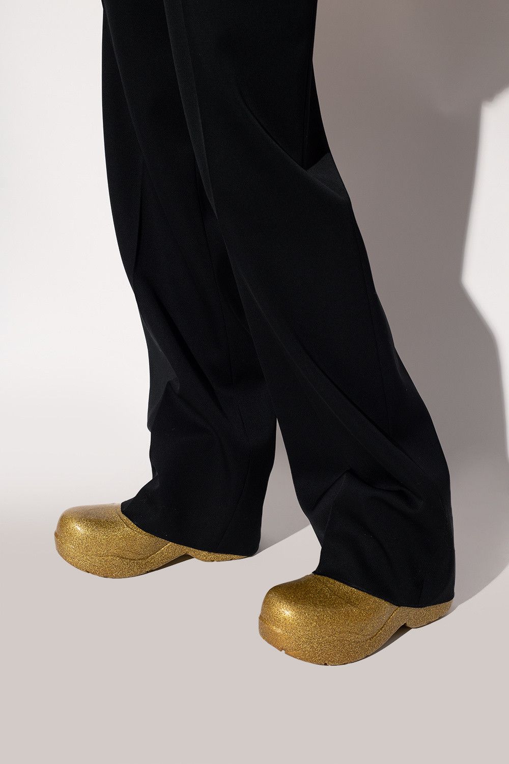 Bottega Veneta BOTTEGA VENETA Puddle gold glitter rubber ankle boots 6 36 q Size US 6 / IT 36 - 2 Thumbnail