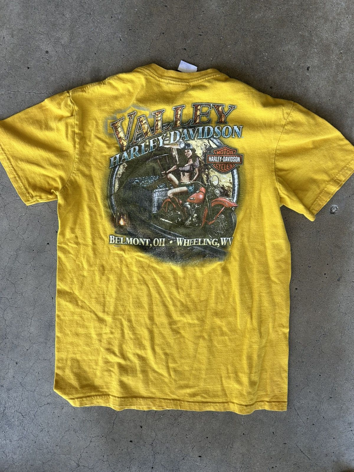 Harley Davidson harley davidson belmont ohio yellow miner tee Size US M / EU 48-50 / 2 - 2 Thumbnail
