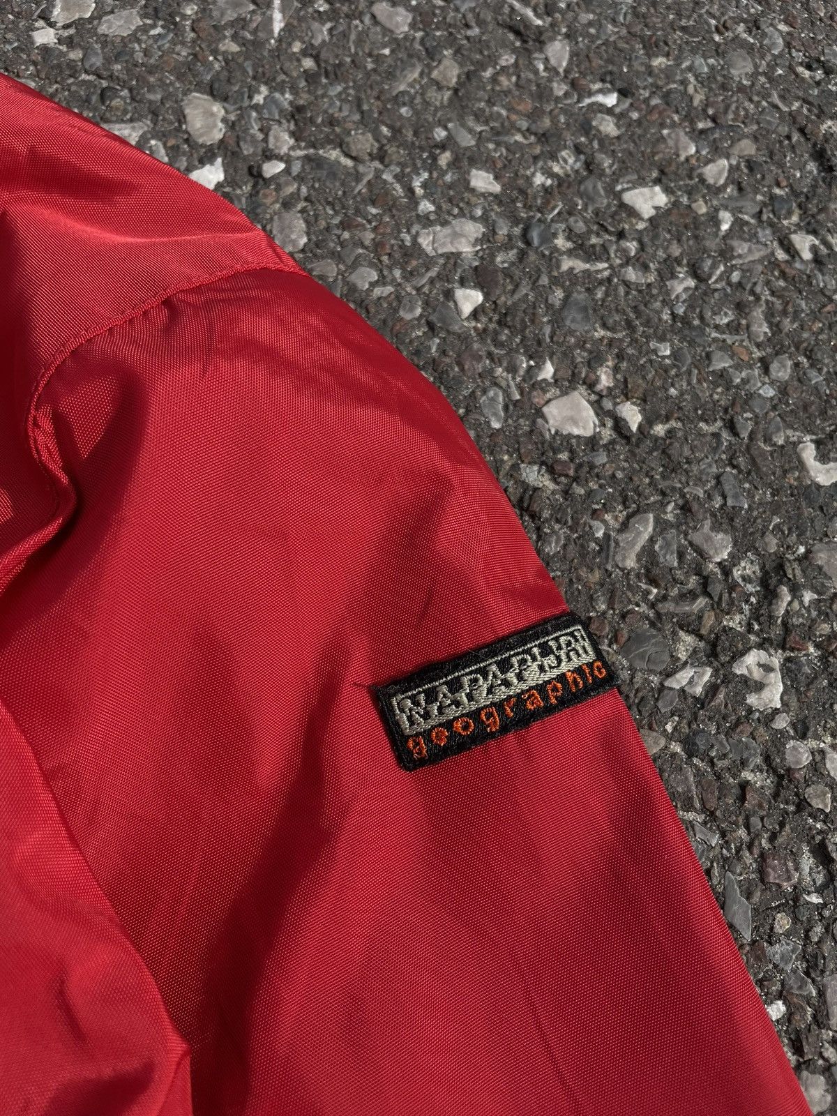 Napapijri Vintage Napapijri Geographic Red Jacket Raincoat Size US S / EU 44-46 / 1 - 4 Thumbnail