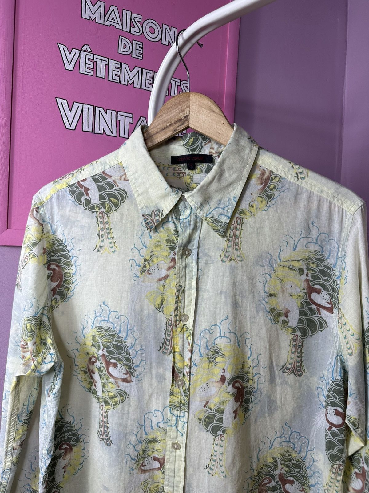 Roberto Cavalli Roberto Cavalli Batik Tree Art Vintage 00S Button Up Size US L / EU 52-54 / 3 - 5 Thumbnail