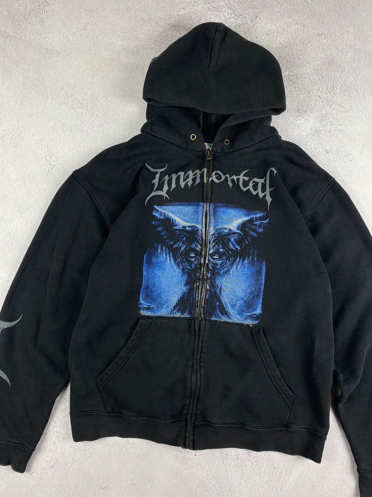 Fruit Of The Loom Vintage Immortal "All Shall Fall" Zip Hoodie , black, size M Size US M / EU 48-50 / 2 - 2 Thumbnail