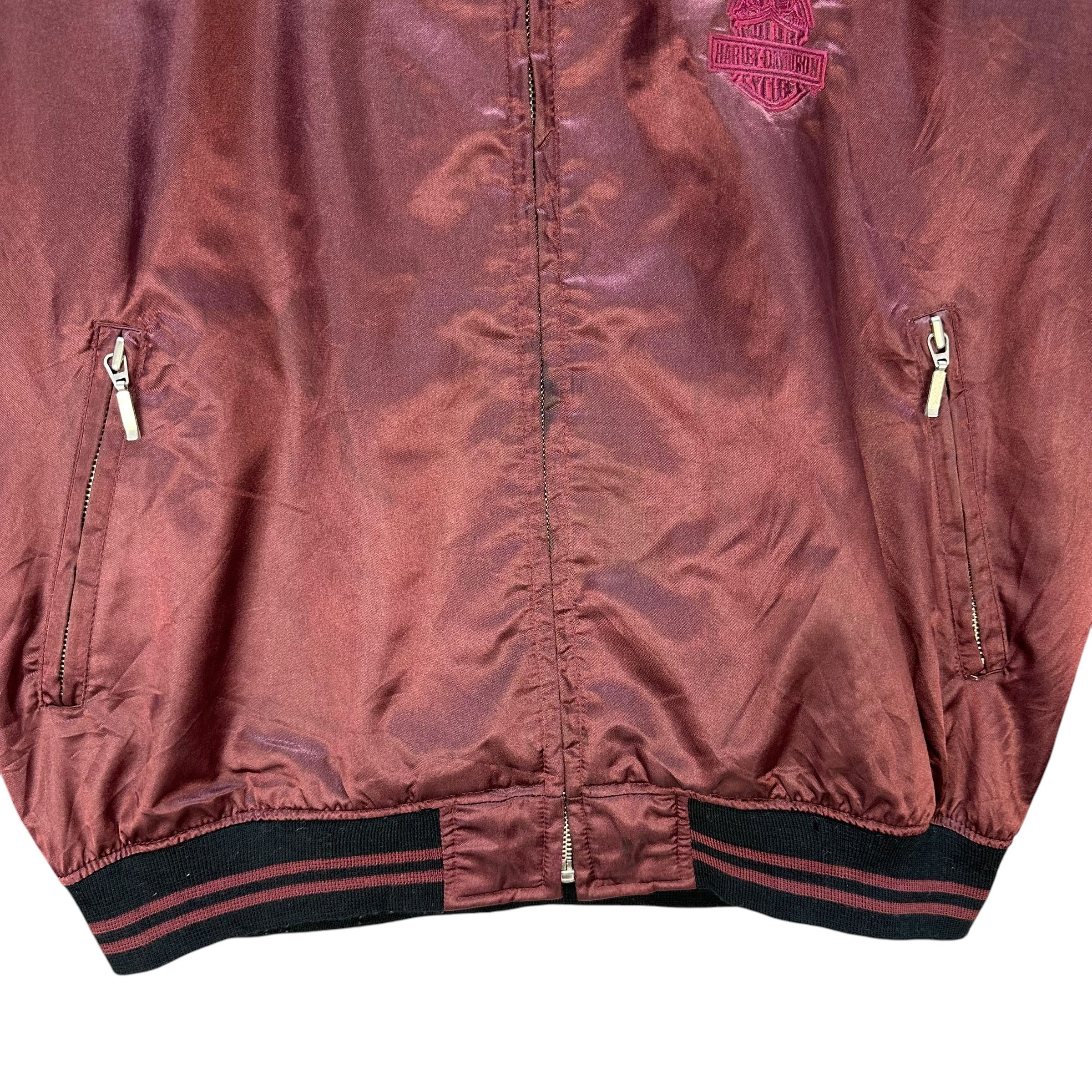 Harley Davidson HARLEY DAVIDSON Embroidered Big Logo Bomber Jacket #A77-1874 Size US L / EU 52-54 / 3 - 7 Thumbnail