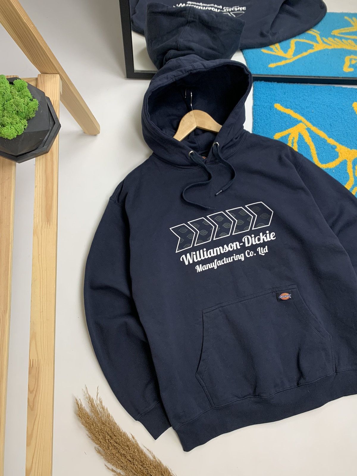 Dickies × Vintage Vintage Dickies Overprinted Logo Heavy Cotton Hoodie Size US L / EU 52-54 / 3 - 4 Thumbnail