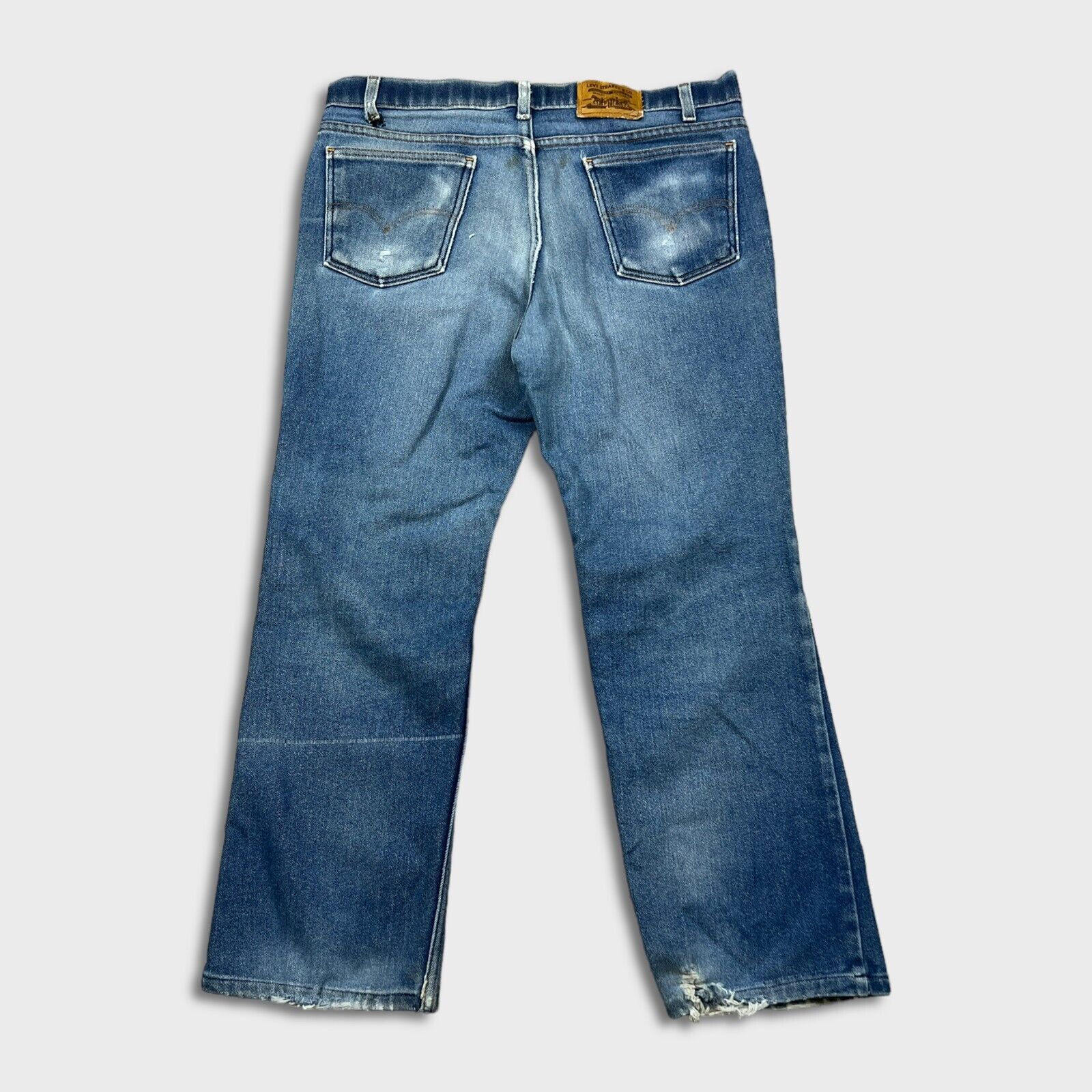 Levi's × Vintage VTG Levi's Jeans 37x27 Distressed Action USA Baggy 90s Denim Size US 37 - 5 Thumbnail