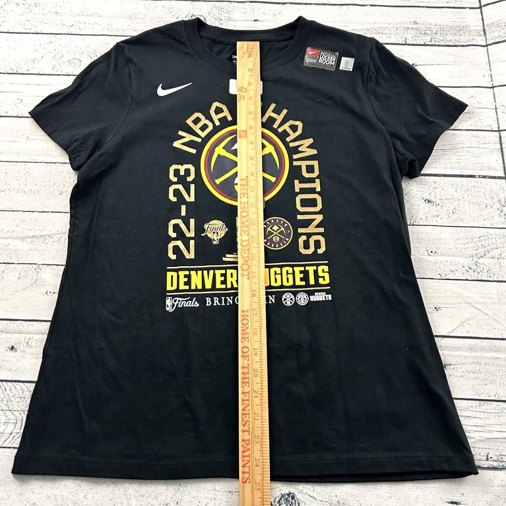 Nike NEW Nike Denver Nuggets NBA Champs Short Sleeve Shirt Womens Large Black 5 Size L / US 10 / IT 46 - 5 Thumbnail