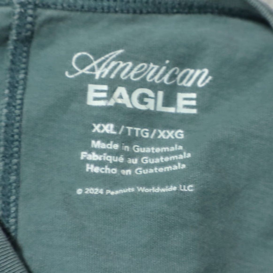 Vintage American Eagle Peanuts Ski Team Solid T-Shirt Green Men's 2XL Size US XXL / EU 58 / 5 - 7 Thumbnail