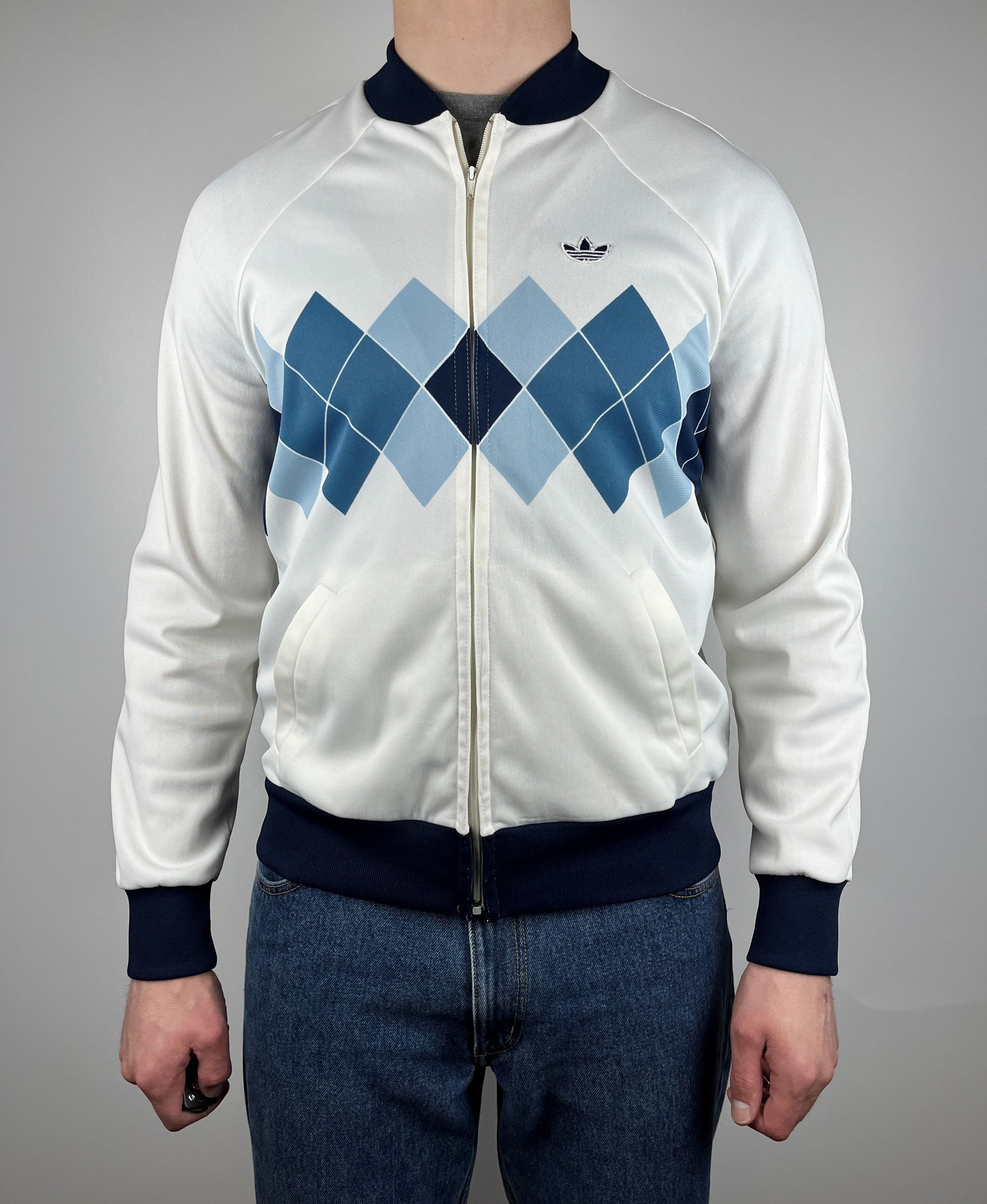 Adidas 70's - 80's Adidas Ventex France Vintage Track Bomber Jacket Size US M / EU 48-50 / 2 - 1 Thumbnail