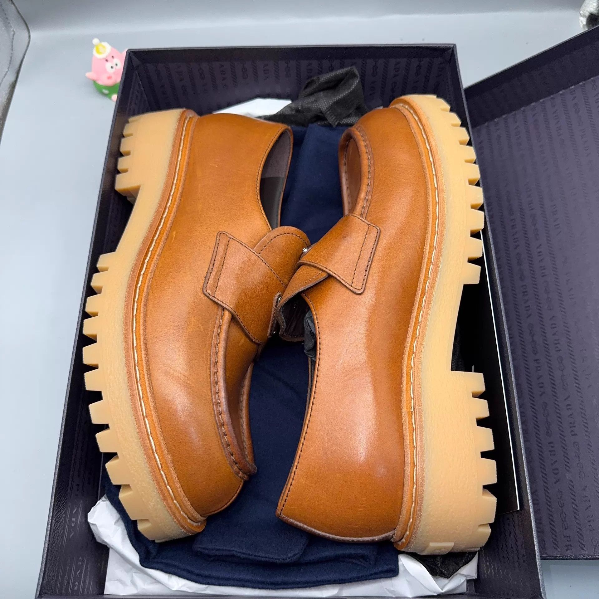Prada PRADA Brown 6cm Loafers 43 Size US 9 / EU 42 - 5 Thumbnail