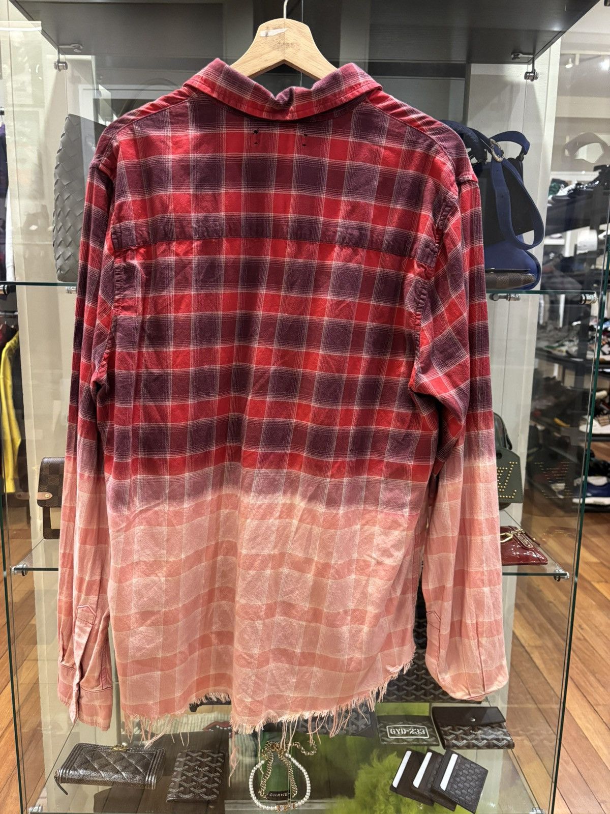 Amiri Amiri Bleached Gradient Flannel Shirt Size US L / EU 52-54 / 3 - 2 Thumbnail