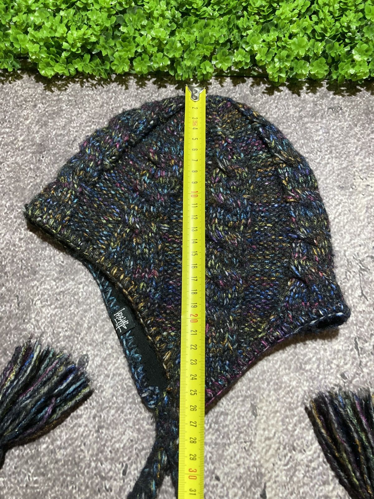 Stussy Vintage Stüssy Chullo Hat Earflap Beanie Cable Knit Fleece Size ONE SIZE - 7 Thumbnail