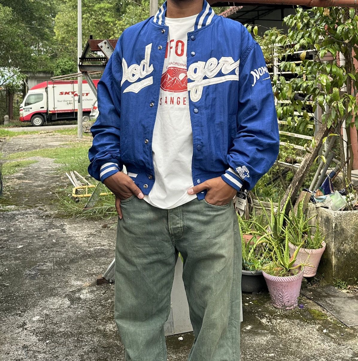 Vintage 👹Vintage Starter Dogers X Nomoo Bomber Jacket Size US M / EU 48-50 / 2 - 4 Thumbnail