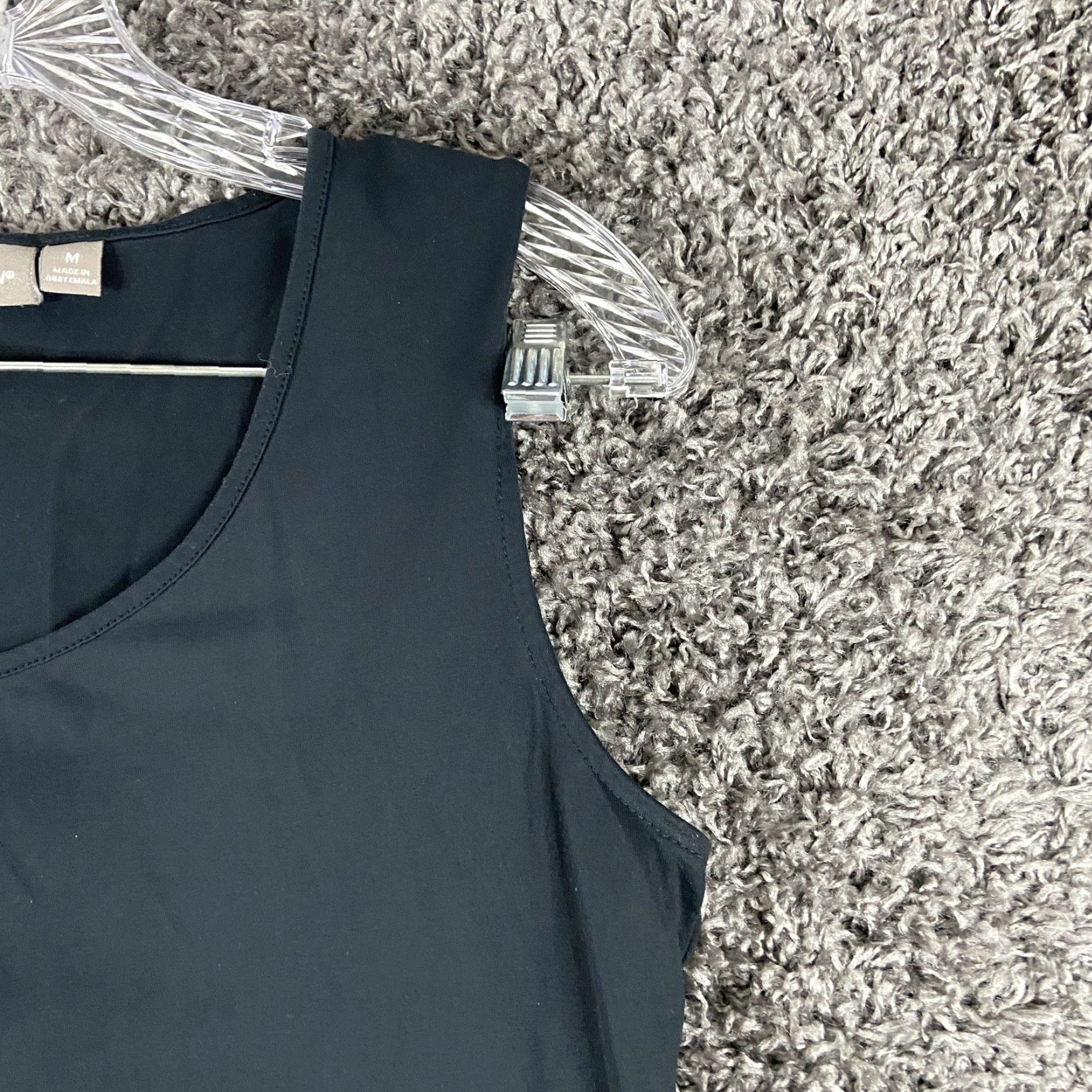 Croft & Barrow Croft & Barrow Women's Tank Top M Black V-Neck Casual Summer Spring Fall Winter Stretch Size M / US 6-8 / IT 42-44 - 3 Thumbnail