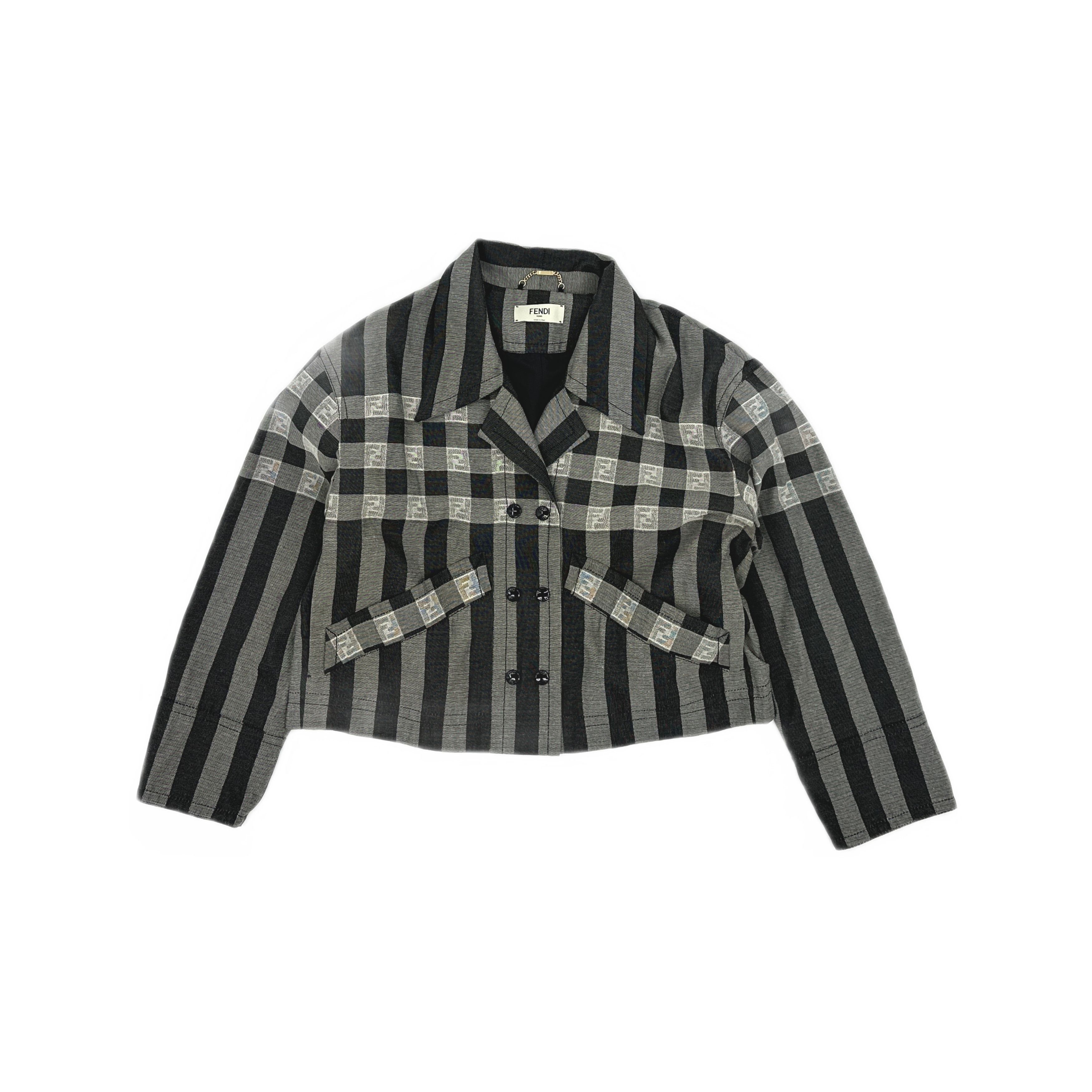 Fendi Fendi FF Logo Checkered Jacket Size FR 40 Size M / US 6-8 / IT 42-44 - 1 Thumbnail